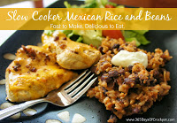 Recipe for Crockpot Mexican Rice and Beans.  Fast to make, delicious to eat! 