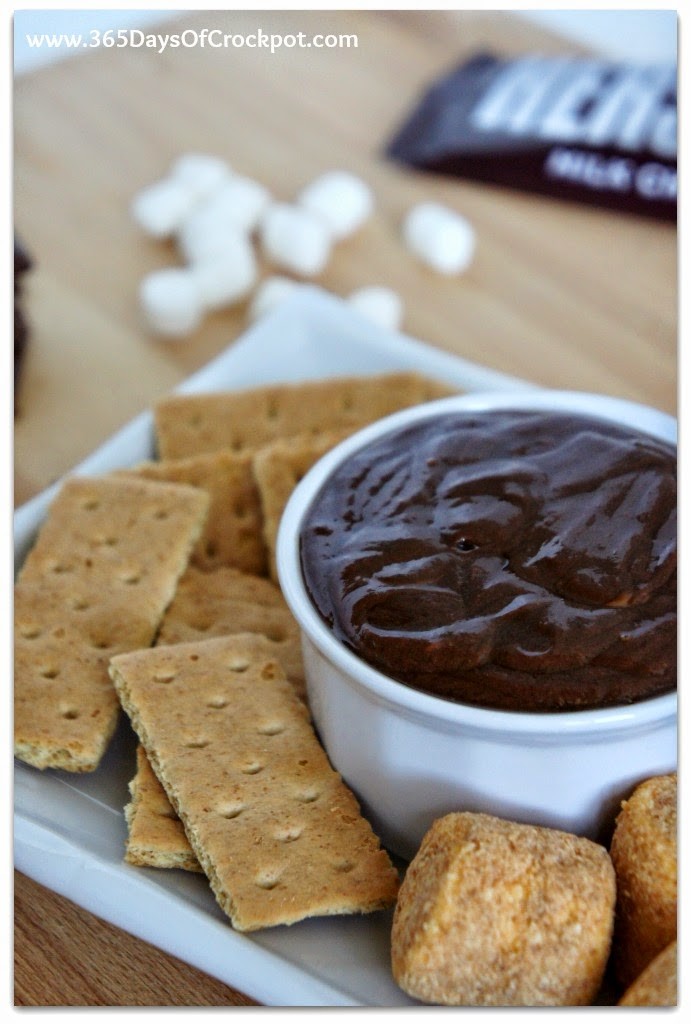 Recipe for CrockPot S'mores Fondue - 365 Days of Slow Cooking and ...