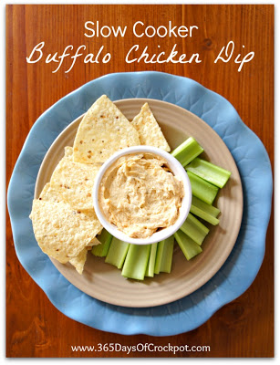 Recipe for Buffalo Chicken Dip in the CrockPot #dips #slowcooker 