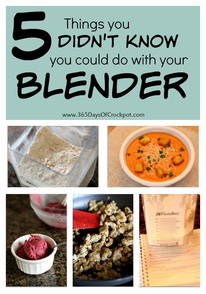 5 ways to use your blender that you may not have known!  I love the last one the best :)