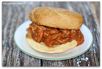 An easy recipe for chicken sloppy joes that are made in the crockpot and served on toasted buns