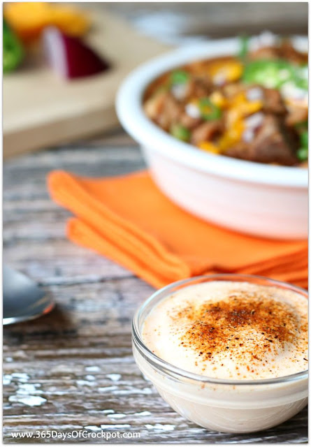 Top your chili with cajun lime sour cream...it is sooo good.
