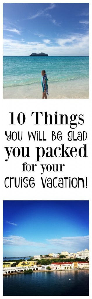 Things you will definitely want to bring on your cruise vacation! I hadn't thought of so many of these before. Very helpful tips!