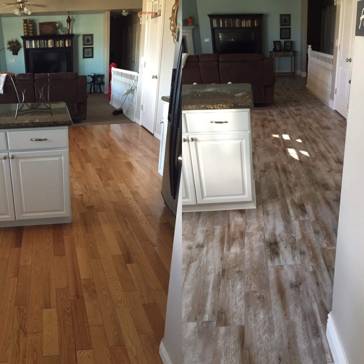 Flooring Before And After Reveal Wood Looking Tile 365 Days Of