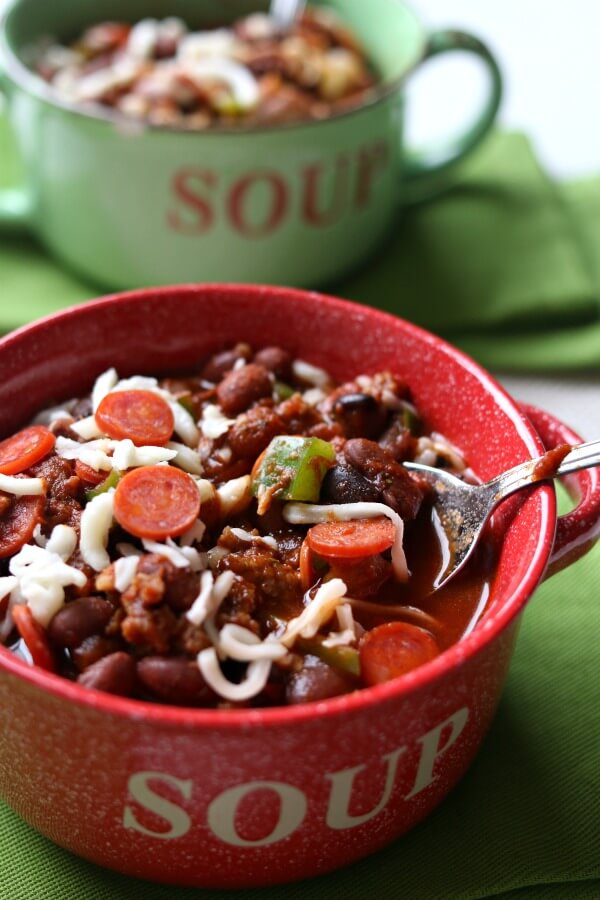 Slow Cooker Pepperoni Pizza Chili 365 Days Of Slow Cooking And Pressure Cooking