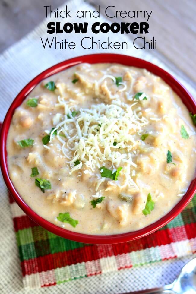 Slow Cooker Thick And Creamy White Chicken Chili 365 Days Of Slow Cooking And Pressure Cooking