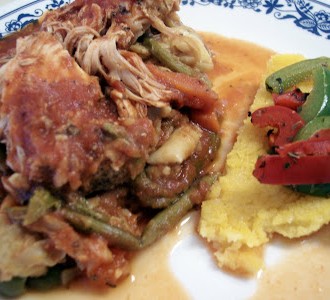 Day 78:  Chicken with Vegetable Ragout and Polenta