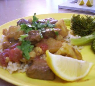 Day 67:  Slow Cooker Thai Red Beef and Cauliflower Curry