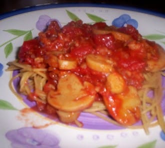 Day 111:  Fettucine with Sausage