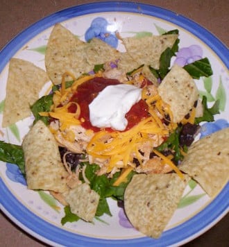 Day 140:  Shredded Chicken Taco Salad