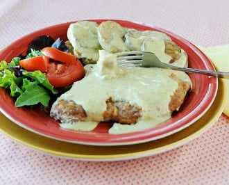 Day 236:  Pork Chops and Mustard-Sauced Potatoes