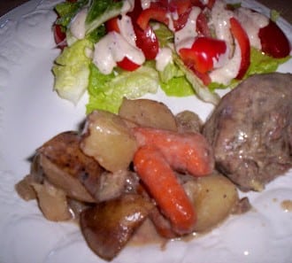 Day 222:  Slow Cooker Roast Beef Dinner