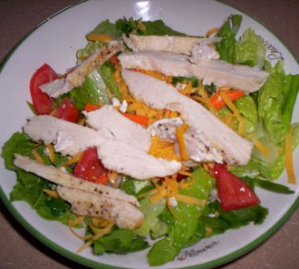 Day 224:  Tossed Salad with Lemon Peppered Chicken