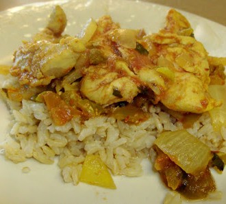 Day 263:  Slow-Simmered Curried Chicken