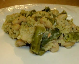 Day 321:  Pesto Rice with Beans
