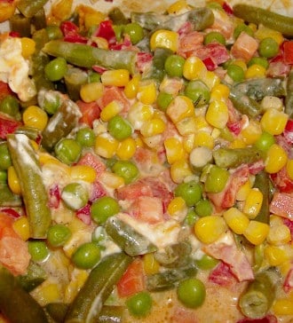 Day 343:  Mixed Veggies Con Queso