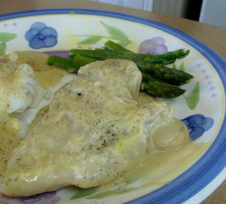 Slow Cooker Mustard-Thyme Chicken Breasts