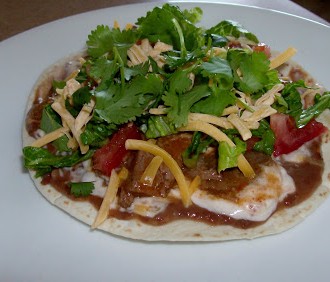 Slow Cooker (Really easy and fast) Tostadas with Shredded Beef