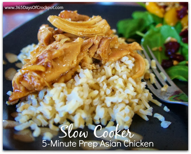 Recipe for 5-Minute Prep Slow Cooker Asian Chicken #chicken #crockpot #slowcooker #easydinner
