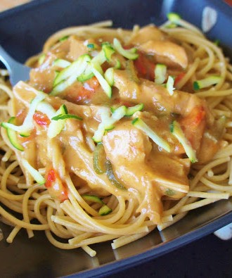 Recipe Highlight from Archives Past:  Thai Peanut Noodles with Zucchini