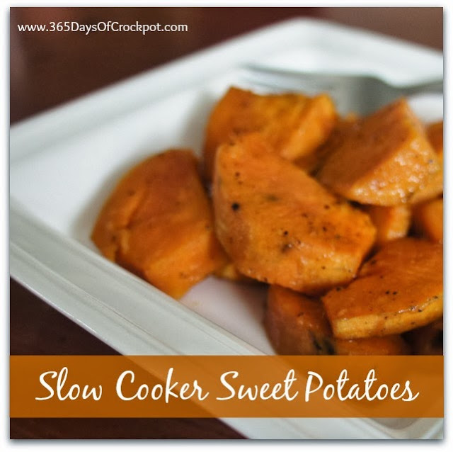Easy Crockpot Recipe for Sweet Potatoes #slowcooker #crockpot 