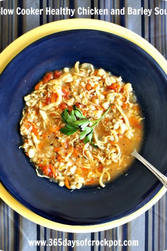 Slow Cooker Chicken and Barley Soup