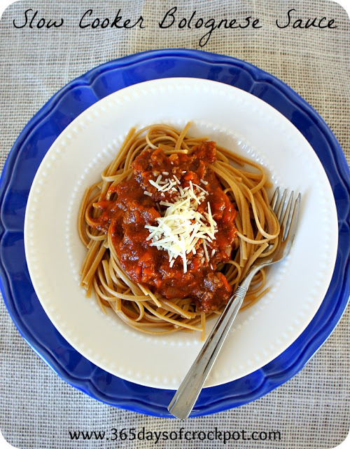Recipe for Crock Pot Bolognese Sauce with Pasta #crockpot #dinner #slowcooker