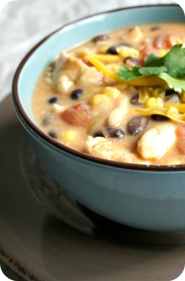 Recipe for Slow Cooker Chicken, Black Bean and Corn Chowder #crockpot #slowcooker #soup #easydinner