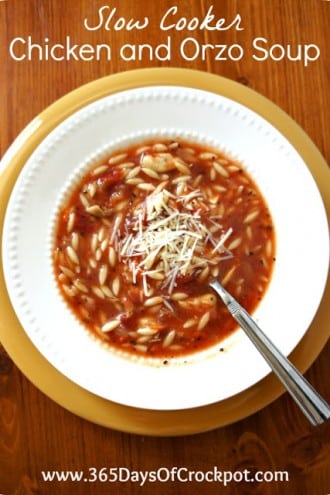 Recipe for Slow Cooker Chicken and Orzo Soup