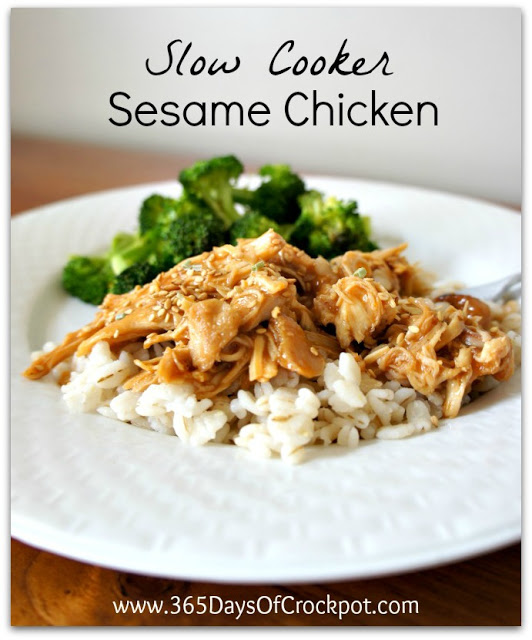Recipe for Slow Cooker Sesame Chicken #crockpot 