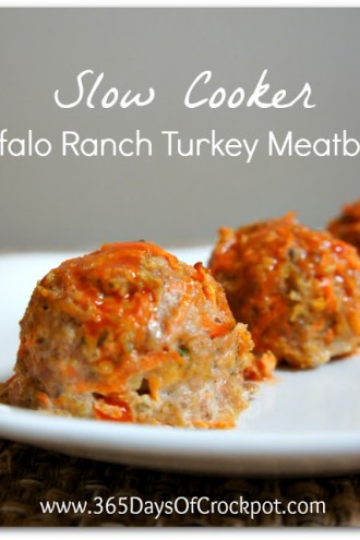 Recipe for Slow Cooker Buffalo Ranch Turkey Meatballs