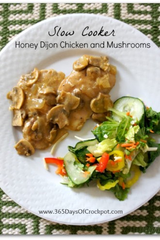 Recipe for Slow Cooker Honey Dijon Chicken and Mushrooms