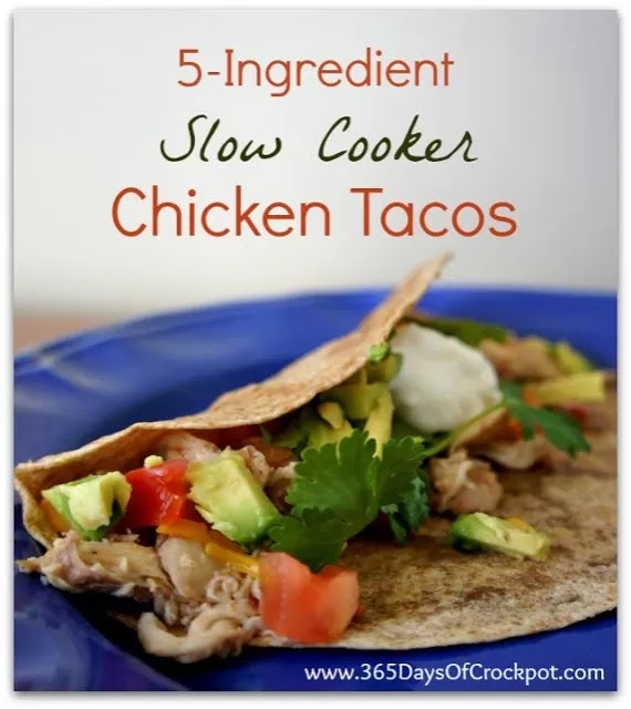 5-Ingredient Slow Cooker Chicken Taco Recipe