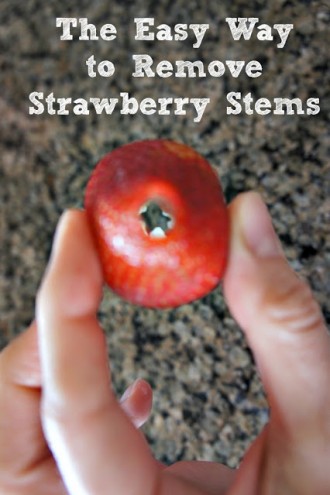 Kitchen Tip Tuesday:  How to Remove Stems from Strawberries the Easy Way