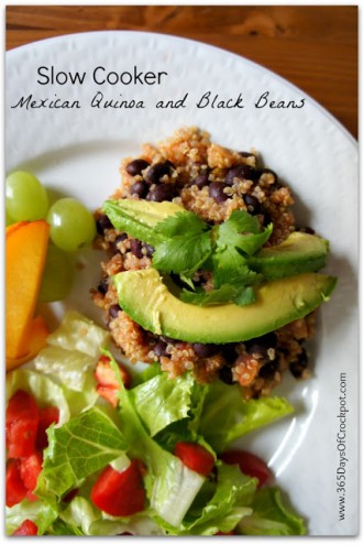 Slow Cooker Mexican Quinoa and Black Beans