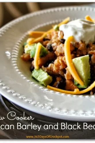 Recipe for Slow Cooker Mexican Barley and Black Beans