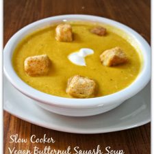 Vegan Slow Cooker Butternut Squash Soup
