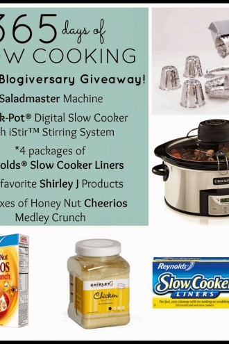 5-Year Blogiversary for 365 Days of Slow Cooking and an Awesome Giveaway of Some of My Favorite Things!