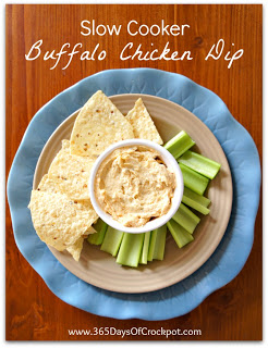 Recipe for Buffalo Chicken Dip in the Crock Pot #dip #buffalo #crockpot #slowcooker