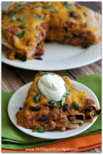 Recipe for Slow Cooker Mexican Tortilla Pie