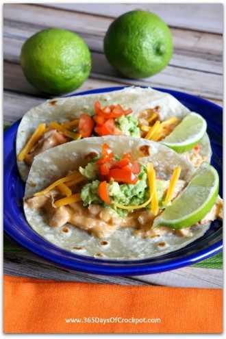 Recipe for Slow Cooker Sour Cream Chicken Taco Filling