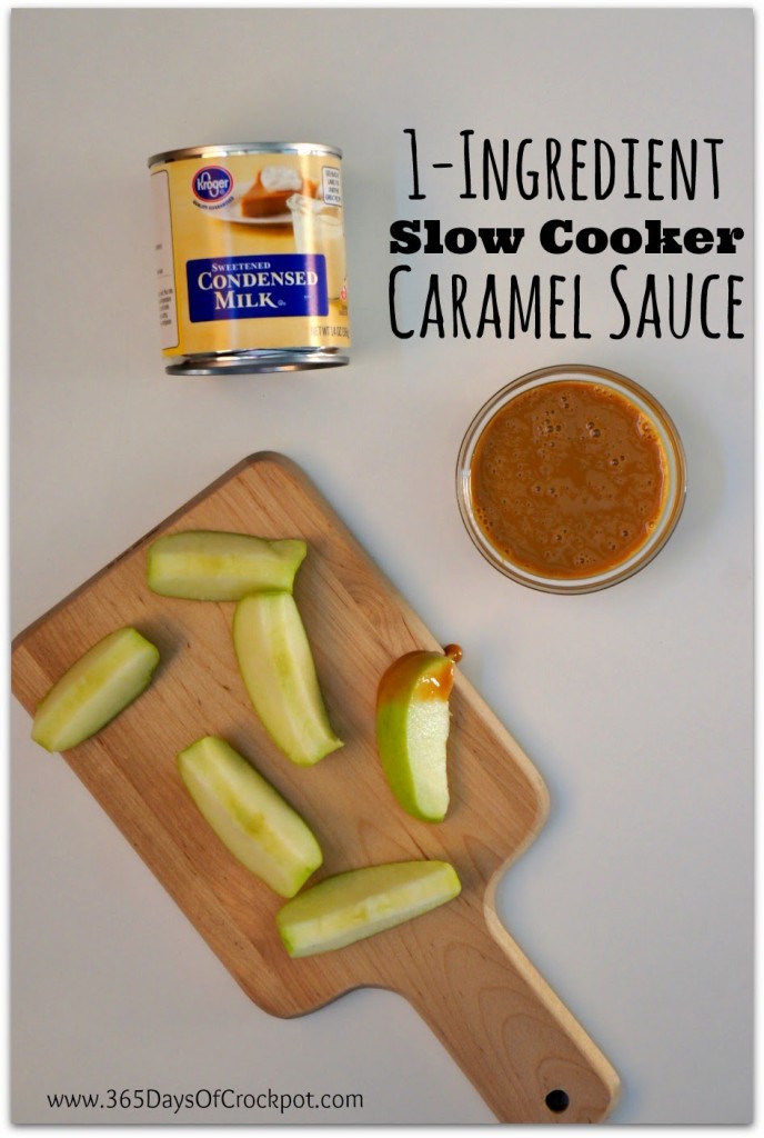 How to make 1-Ingredient Caramel Sauce in the CrockPot!  Did you know this was possible? #dessert #slowcooker