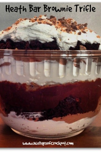 Easy Recipe for Brownie Trifle with Toffee Bits
