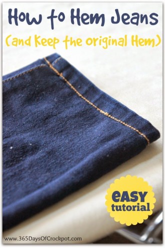How to Hem Jeans and Keep the Original Hem–EASY tutorial {Fun Friday}
