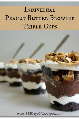 Recipe for Individual Peanut Butter Brownie Trifle Cups {Fun Friday}