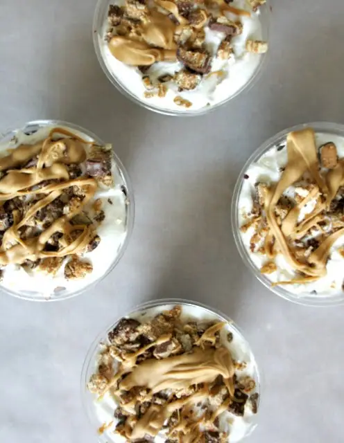 Recipe for Individual Peanut Butter Brownie Trifle Cups 