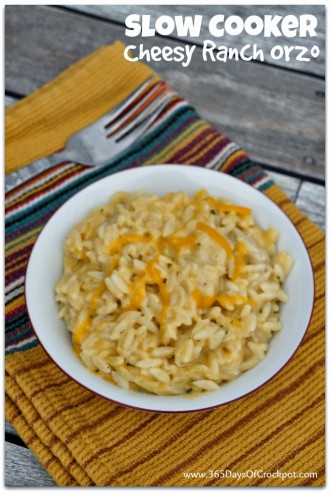 Recipe for Slow Cooker Cheesy Ranch Orzo