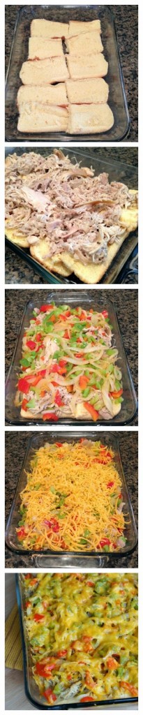 Recipe for Chicken Philly Sandwich Casserole...a portable way to serve these delicious sandwiches!