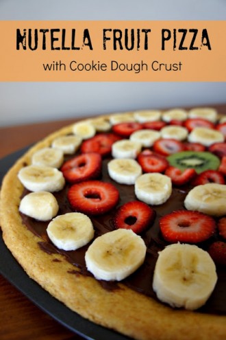 Nutella Fruit Pizza with Cookie Dough Crust