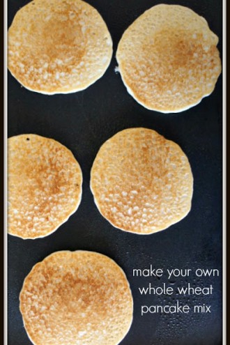 Make your own whole wheat pancake mix
